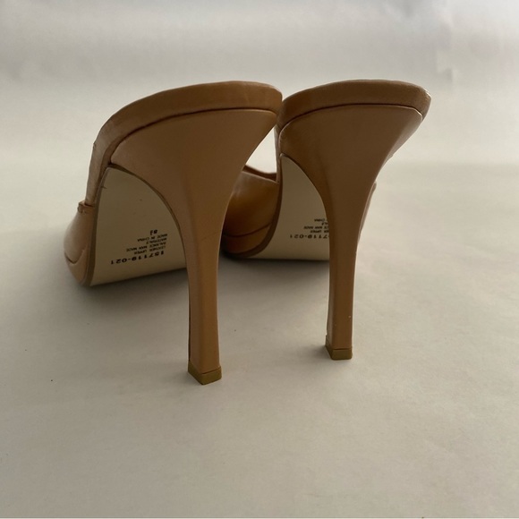 Colin Stuart Leather Peep Toe Mules 8.5 - Picture 5 of 12